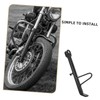 BUGUUYO Motorcycle Kickstand Pad Adjustable Foot Side Support Stand for