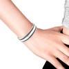 AeraVida Awesome Balinese Wave Trim .925 Sterling Silver Bracelet Cuff