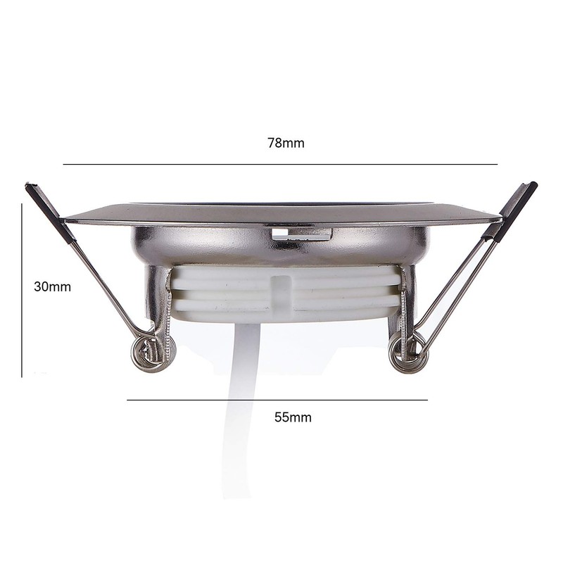 HCFEI 6x LED Recessed Spotlight Set Super Flat 3 W