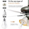 JACKYLED 5-Pack E12 to E26 Adapter, Chandelier Light Socket, Candelabra