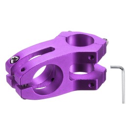 sourcing map 25.4mm Bike Stem 45mm Aluminum Alloy Bicycle Handlebar Stem with Hex Wrench for Mountain Road Bike BMX MTB Cycling, Sand Purple