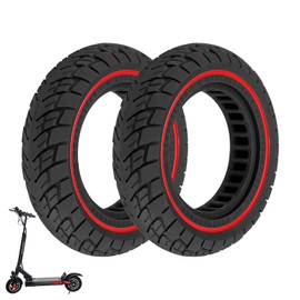 ulip 10x2.5 Solid Tires 10 Inch for Kugoo M4/M4 Pro for Zero 10X Electric Scooter Accessories, Off-Road Replacement Rubber Tires for 10x2.125 and 10x2.25 Tires, Anti-shock and Anti-slip (2 PCS)