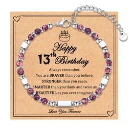 IKIATY 13 Year Old Girl Birthday Gifts Ideas, 13th Birthday Gifts for Girls, Birthday Bracelet Gifts for Teenage Girls Daughter Granddaughter Niece Friends