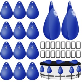Anglekai 16PCS Pool Cover Weights, Heavy-Duty Swimming Pool Cover Hanging Bag Water Weights Bags for Above Ground Pool with 16P Hooks
