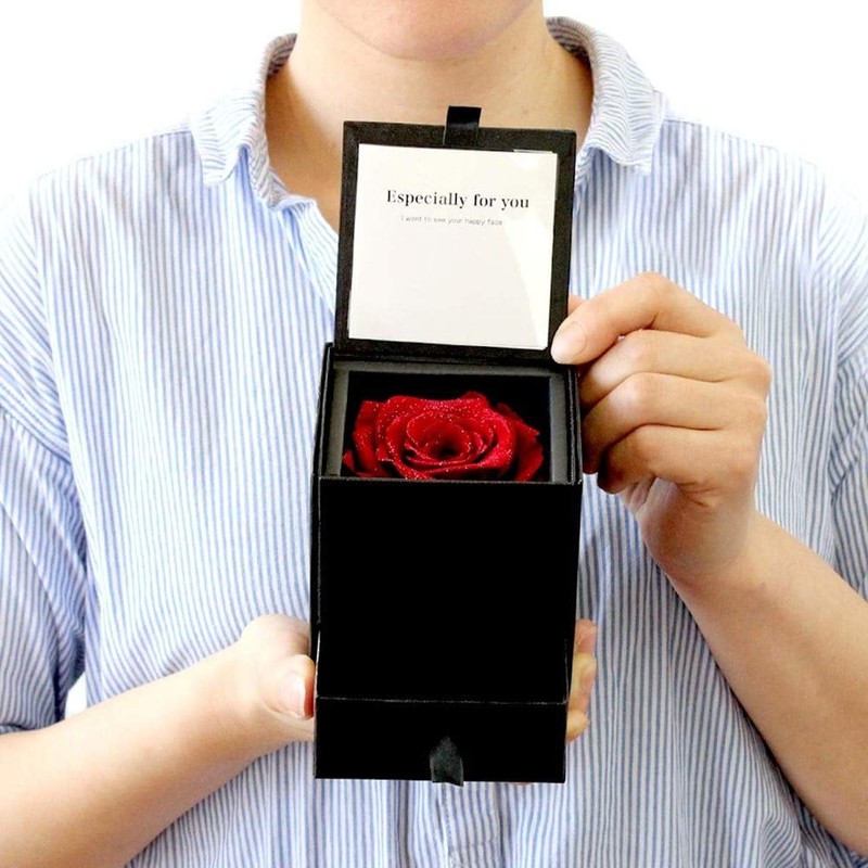 Sears Jewelry Case, Preserved Flowers, Roses, Diamond Rose, Antique Red
