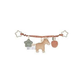 Sterntaler Sunny Horse Pram Chain - Baby Toy with Crinkle Paper and Rattle - Pushchair Accessories Easy to Attach & with Integrated Elastic Band, Colourful