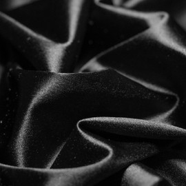 Ice Fabrics 4 Way Stretch Silky Spandex Satin Fabric by The Yard - 60" Wide Shiny Satin Spandex Fabric for Dresses, Active Wear, Yoga Pants, Table Cloth - Thick and Heavy - Black - 2 Yards