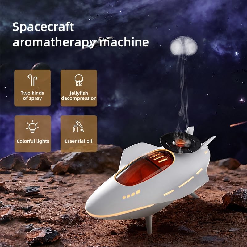 ACOTOBOW Spacecraft Aroma Diffuser with 2 Spray Modes - 3-Speed