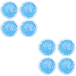 TOVINANNA 8pcs Reusable Round Cold-hot Packs for Recovery Physiotherapy and Breastcare Blue for Injuries and Engorgement