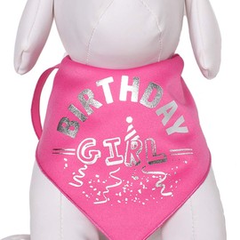 Tail Trends Happy Birthday Dog Bandana The Birthday Girl Design Fits Medium to Large Sized Dogs - 100% Cotton