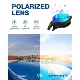 ZIONOR Swimming Goggles G1 Polarized Swim Goggles UV Protection Watertight Anti-Fog Adjustable Strap Comfort fit for Unisex Adult Men and Women-Black Frame Gold Lens