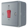 BG Electrical Cooker Switch with LED Power Indicator, Single Plate,