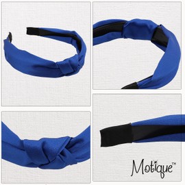 Motique Accessories Shiny Girls Satin Turban Knotted Headband - Hot Pink