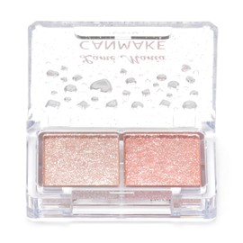 CANMAKE Lame Mania 02, 2.7g Eyeshadow, Glitter Shadow, Shine, Luster, Pearl, 2-Color Eyeshadow, Pastel Pink