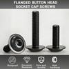 QANCEN 10 Pcs Flanged Button Head Socket Cap Screws M8x40mm,