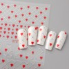 Valentines Nail Stickers 6 Sheets Red Nail Decals Stickers for