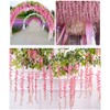 NatureMan 12Pack Artificial Wisteria Flowers Garland, 3.6 FT Silk Fake