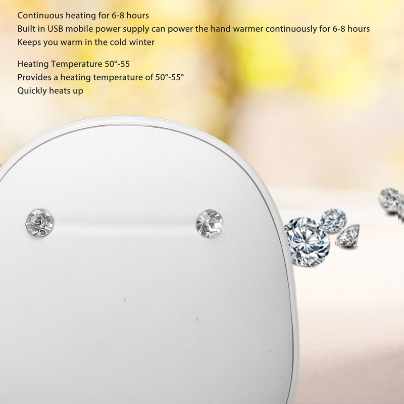 Electric Hand Warmer Multifunction Cute Mini Lasting Heating 6‑8H 50°‑55°