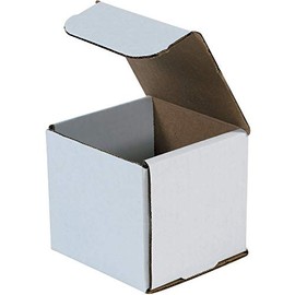 BOX USA BM444 4"L x 4"W x 4"H, White (Pack of 50)