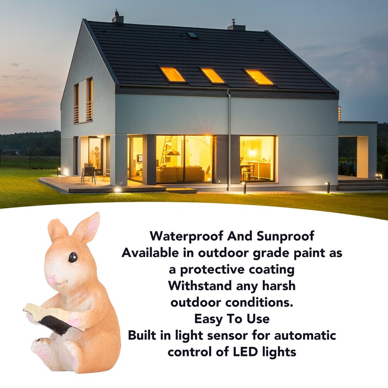 Outdoor Solar Sensor Light Waterproof Garden Decoration Solar Rabbit Statue