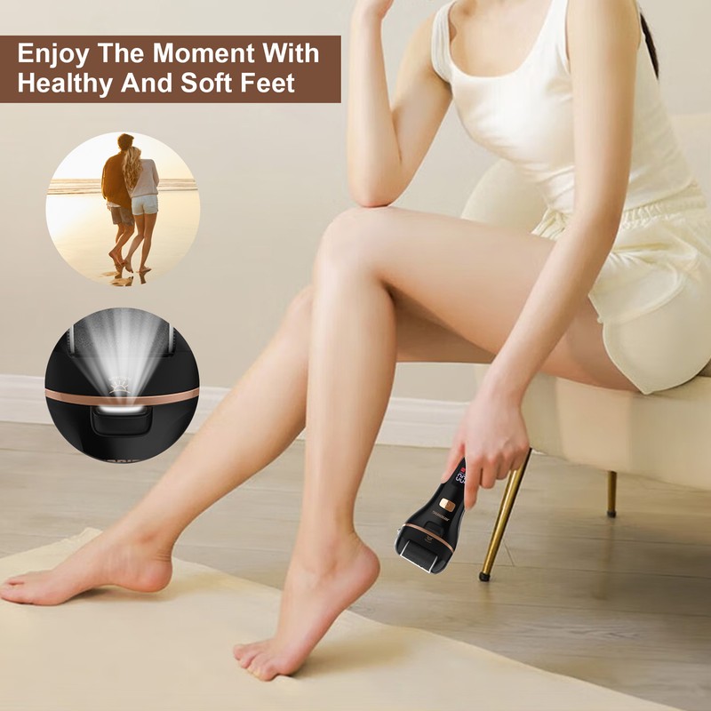 Electric Foot Grinder with LED Light Callus Remover Dead Skin