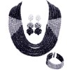 aczuv 8 Lines Statement Strand Necklaces Nigerian Wedding African Beads
