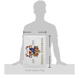 Pope Leo XIV Coat of Arms Wall Scroll Canvas Set Flag Memorabilia Decor Religiou Sign Picture Print Habemus Papam Decorations American Papal Poster Vatican Tapestry Catholic Gifts Made in USA