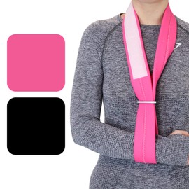 Solace Bracing Comfort+ Padded Sling (2 Colours) - British Made & NHS Supplied Collar & Cuff Sling for Adults - #1 Arm, Collarbone, Wrist, Shoulder & Elbow Support for Fractures & Injuries - Pink