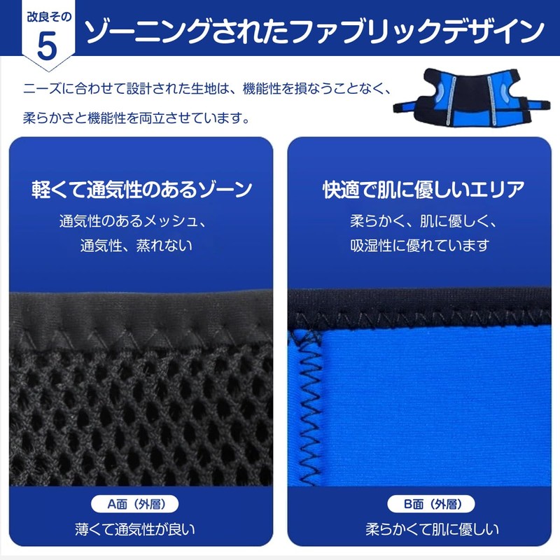 MAQKON 膝サポーター ひざ専用 半月板 通気性 登山/ゴルフ/テニス/バドミントン/ランニング 日常生活 高齢者 左右兼用 サイドバネ