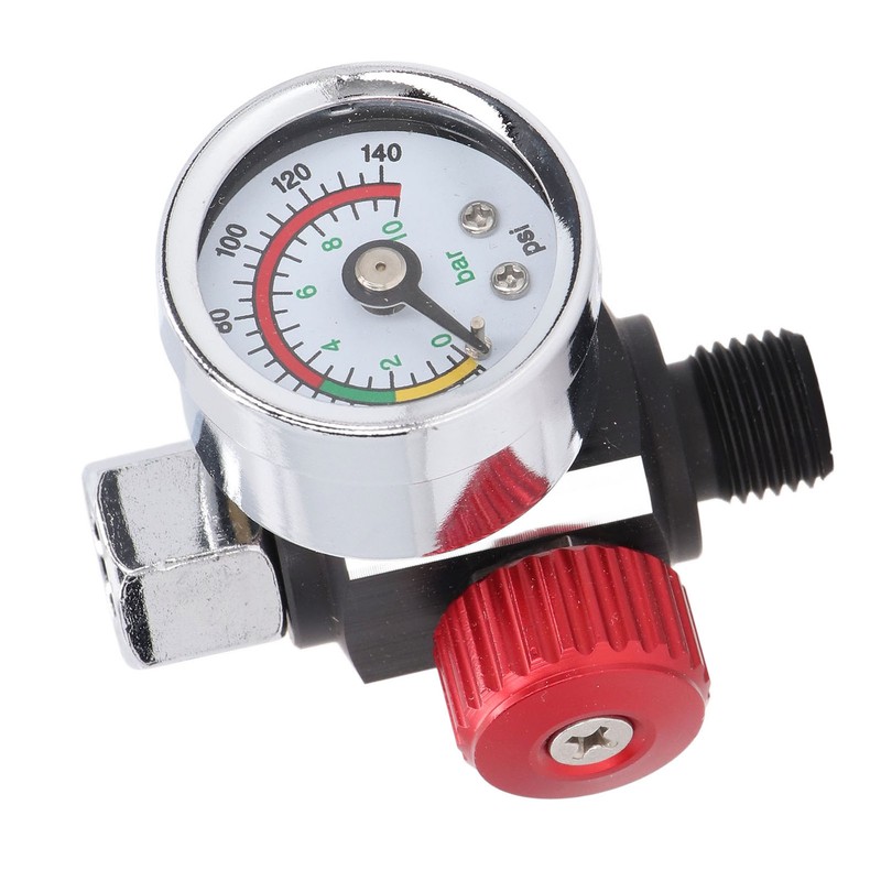 Spray Gun Air Pressure Regulator Aluminum Alloy High Accuracy Adjustment