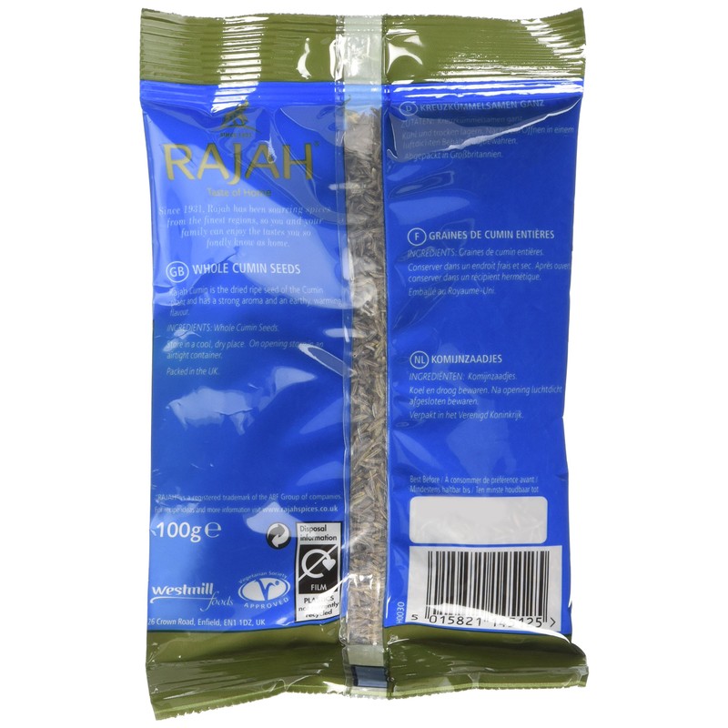 Rajah Jeera Whole Cumin Seeds, 100g