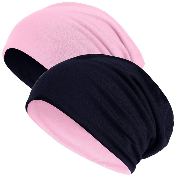 Hatstar Long Slouchy Beanie, 2-in-1 Reversible Jersey Hat in 45