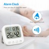 Brifit Digital Thermometer Hygrometer Alarm Clock, Mini Room Thermometer Indoor