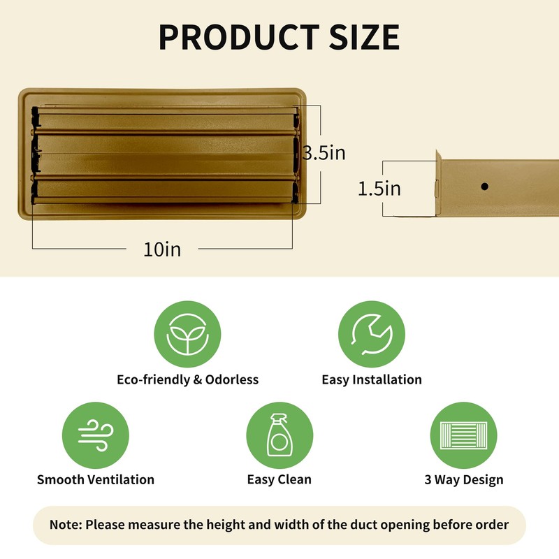4"x10" Steel Floor Register - All Steel Heavy Duty Walkable