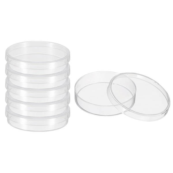 PATIKIL 55mm Plastic Petri Dishes with Lid, Petri Plates Tissue