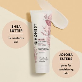 The Honest Company Hydrating Face and Body Lotion Fast Absorbing Naturally Derived Hypoallergenic Sweet Almond Nourish 8.5 fl oz