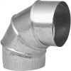 (1)-Galvanized Adjustable 5" 90 Degree 28 Ga Furnace Stove Pipe