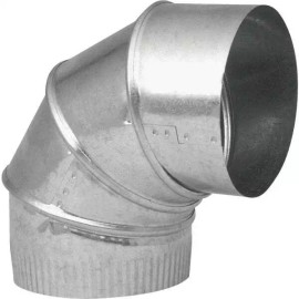 (1)-Galvanized Adjustable 5" 90 Degree 28 Ga Furnace Stove Pipe Elbow GV0290-C