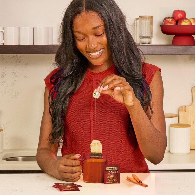 Twinings Chai Flavoured Black Tea 100 Count Individually Sealed Tea