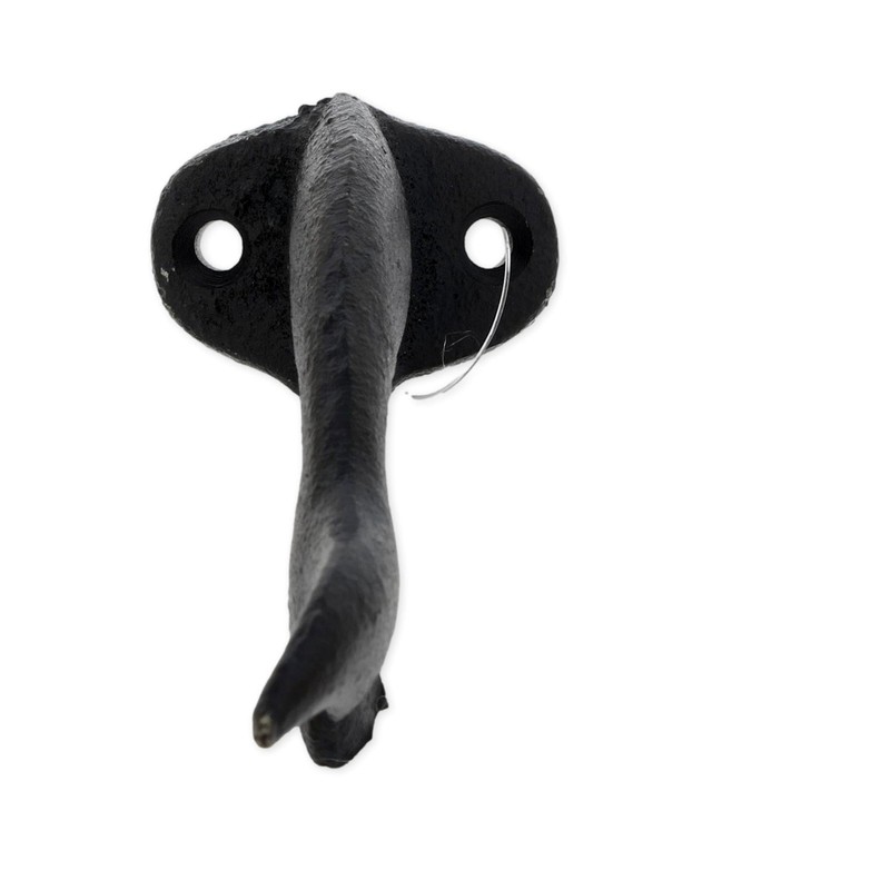 The Bridge Collection Cast Iron Whale Tail Wall Hook -