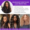 Highlight Deep Wave Lace Front Wigs Human Hair 26 Inch
