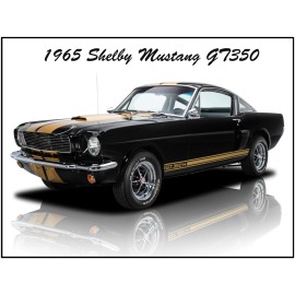 1965 Ford Mustang Shelby GT350 in Black NEW Metal Sign: 12x16" Ships Free