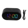 Digital Clock LED Alarm Big Digits Color Display Dimmable Adjustable