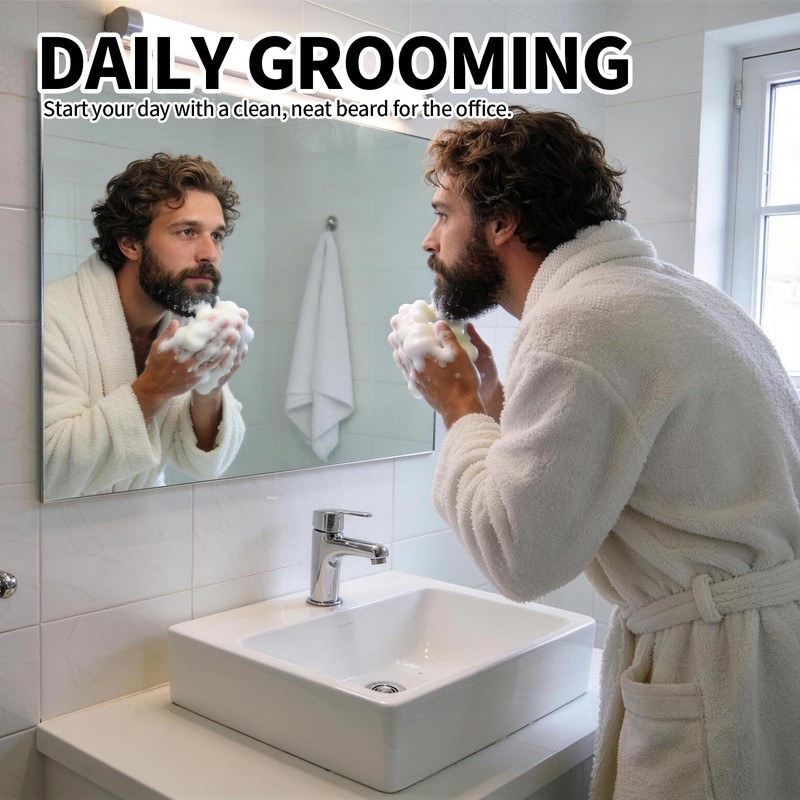Beard Wash and Conditioner Set for Men,Natural Plant-Based Formula with