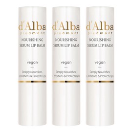 [Vegan Beauty] Dalba White Truffle Nourishing Serum Lip Balm, colorless, 3.6g, 3 pieces / [비건뷰티] 달바 화이트 트러플 너리싱 세럼 립밤, 무색, 3.6g, 3개