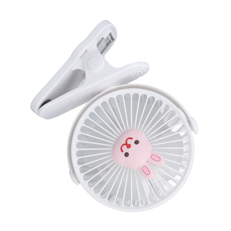 Baby Stroller Fan Clip USB Cartoon 3 Speeds Portable Fashionable