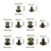 uxcell 4/5/6/7/8mm Ball Head Stud Rivets Screw Back, 50Pack Round