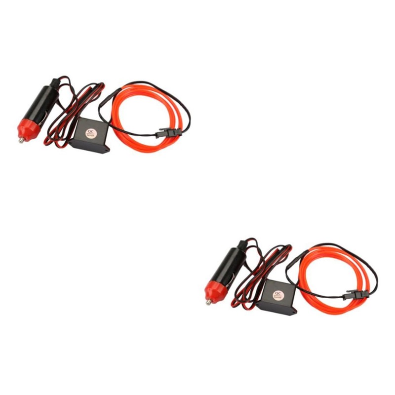 iplusmile 2pcs Red Led El Wire Light Strip for Car