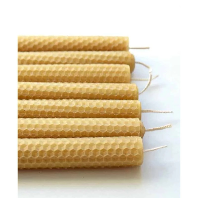 Perin-Mowen 36 Pack Perin-Mowen Hand Rolled 12” Honeycomb Beeswax Candles