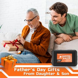 Dusor Gifts for Men 21 in 1 Survival Kit, Stocking Stuffers for Adults Men, Dad Mens Gifts for Christmas, Camping Accessories, Fishing Hunting Gifts for Men Dad Him, Cool Gadgets for Men, Fishing Gear
